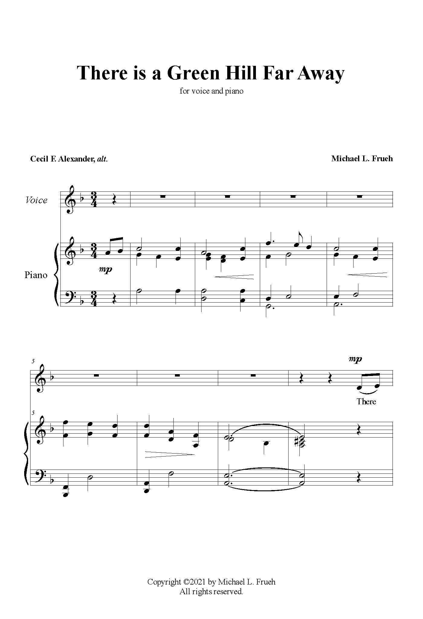 There is a Green Hill Far Away