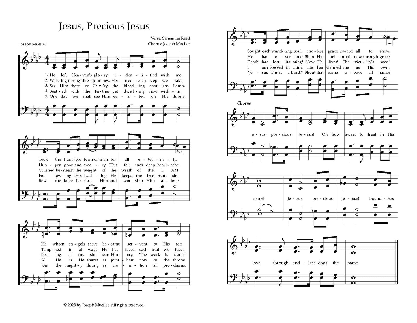 Jesus, Precious Jesus - Hymn