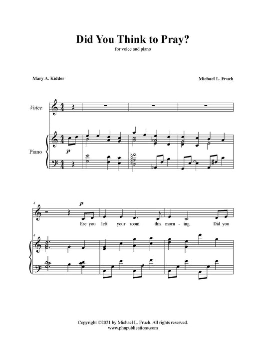 Did You Think to Pray?