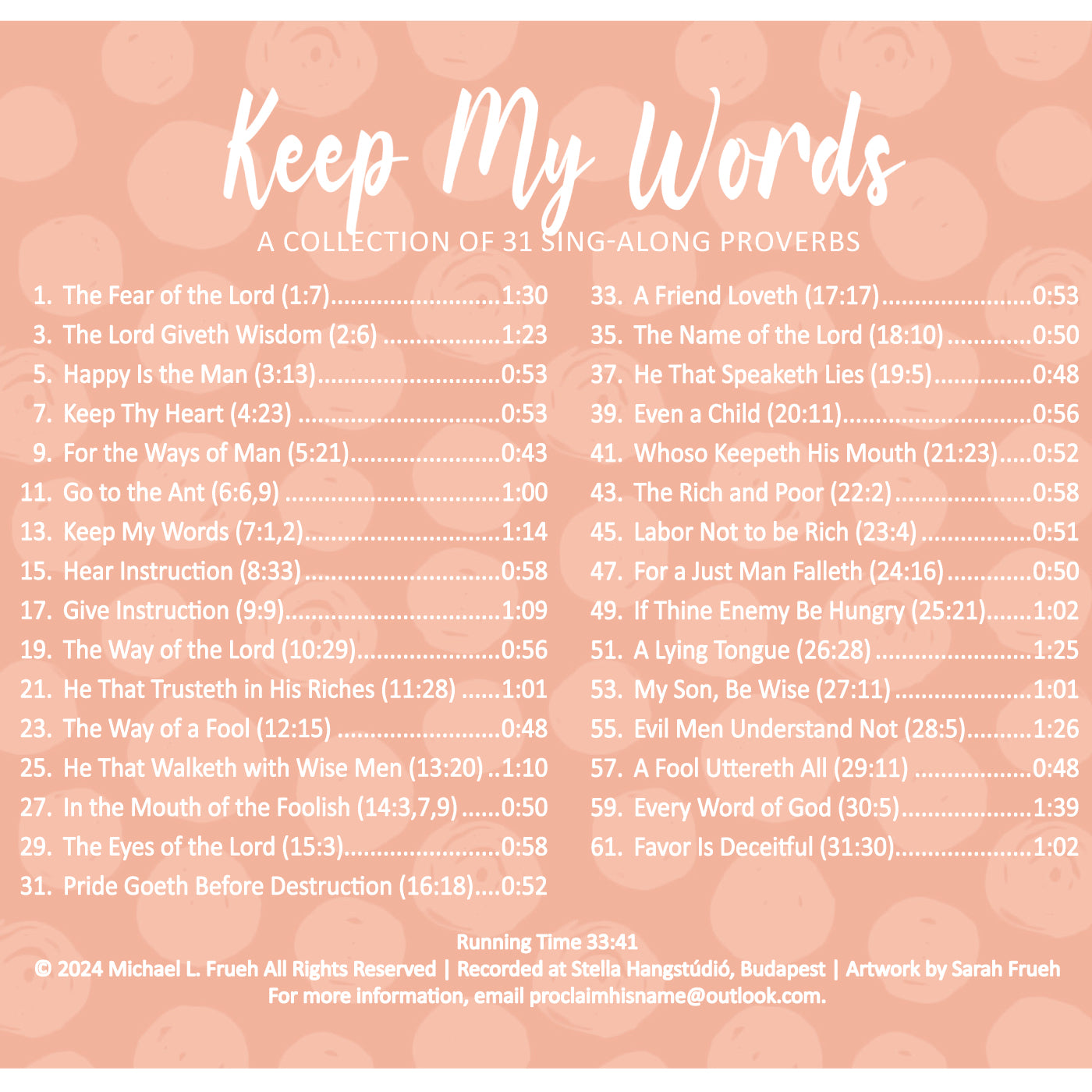 Keep My Words CD